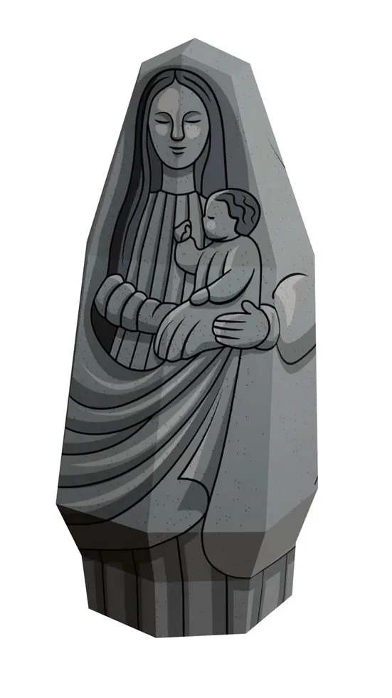 Paper toy Virgen de los Ángeles